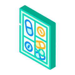 pillbox container isometric icon vector. pillbox container sign. isolated symbol illustration