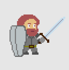 Obraz premium Character in pixel art style