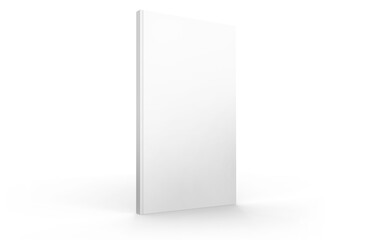 Fototapeta premium Blank Book, Magazine Cover Mockup 3D Illustration With Perspective View. Blank Brochure Template Isolated On White Background.