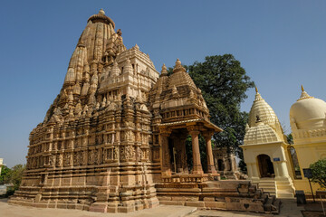 The Parsvanath Temple in Khajuraho, Madhya Pradesh, India. Forms part of the Khajuraho Group of Monuments, a UNESCO World Heritage Site.
