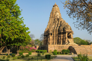 The Kandariya Mahadev Temple in Khajuraho, Madhya Pradesh, India. Forms part of the Khajuraho Group...