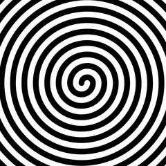 Swirl hypnotic black and white spiral. Monochrome abstract background. Vector flat geometric illustration.Template design for banner, website, template, leaflet, brochure, poster