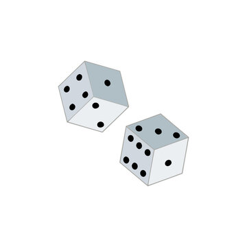 Pair of dices on a white background