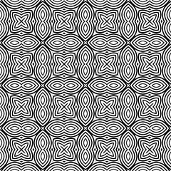 Abstract fantasy striped halftone ,thin line round shapes geometric seamless pattern. Creative mosaic, tile background.