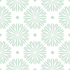 Abstract seamless pattern with mandala flower. Mosaic, tile, polka dot. Floral background.