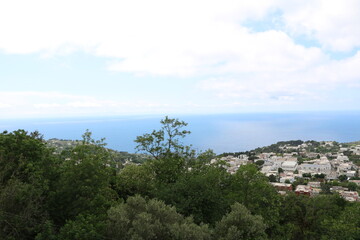Fototapeta na wymiar Landscape around mountain Monte Solaro of Capri island, Italy