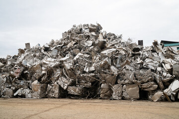 stainless steel at recycle yard for scrap metal
