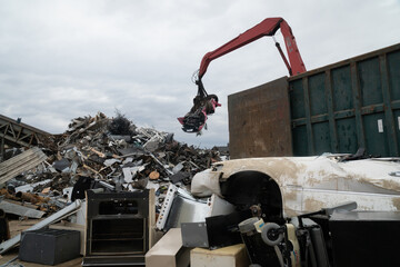 
Recycling center, cars, center, crane claw, environment, junk yard, metal, Recycle, scrap scrap yard, wire, tubing, refrigerator, auto, smash, smashed, sinks, rust, motors, wheels, radiator, engines,