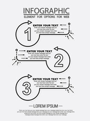 Infographic of three simple style options in black and white fifth edition