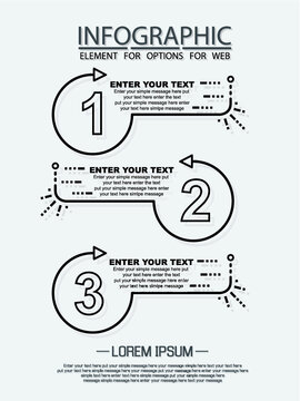 Infographic of three simple style options in black and white fifth edition