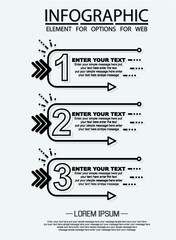 Infographic of three simple style options in black and white third edition