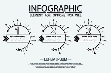 Infographic of three simple style options in black and white