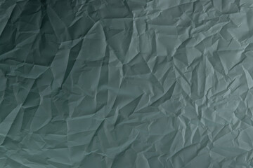 crumpled paper. sheet of paper Dark Jungle Green and Outer Space Slate colors. detailed high resolution texture. abstract background for wallpaper.