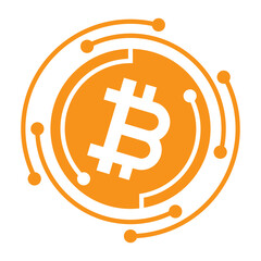 Bitcoin illustration cryptocurrency symbol vector concept