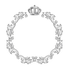 Vintage Frame with Royal Crown