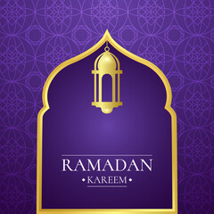 Ramadan kareem greeting card template background