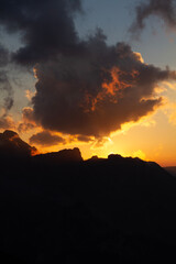 sunset in the desert