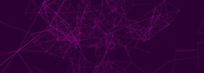 Abstract background with connecting dots and lines. Vector Illustration. Network plexus.