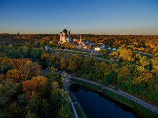 aerial church view