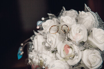 bridal bouquet. beautiful bouquet of flowers