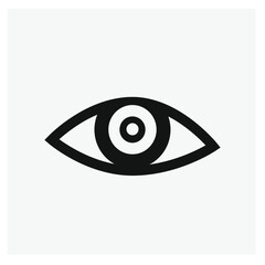 Eye  vector icon.  Editable stroke. Linear style sign for use on web design and mobile apps, logo. Symbol illustration. Pixel vector graphics - Vector