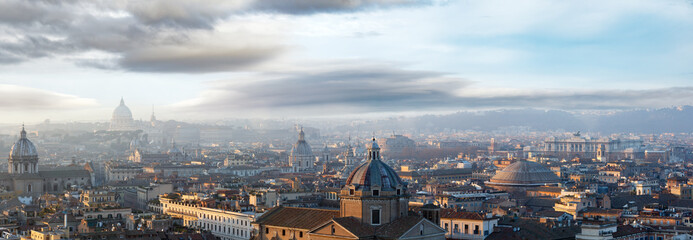 Rome city top panorama, Italy.