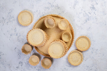 Stacked traditional french tart, top view