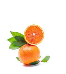 Orange fruit on white background