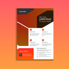 Abstract Modern and Corporate Business Flyer Template Design