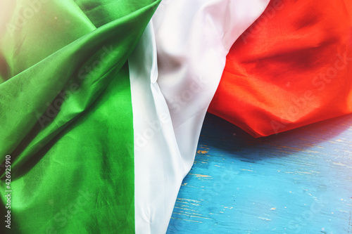 italian  flag traditional colors, patriotic italian background of Italy, liberation day and republic day