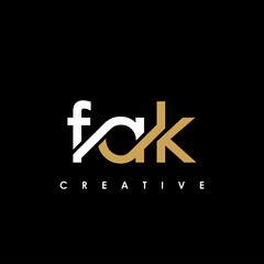 FAK Letter Initial Logo Design Template Vector Illustration