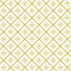 Abstract of diagonal stripe tile pattern. Design suns of seamless gold on white background. Design print for illustration, texture, wallpaper, background.