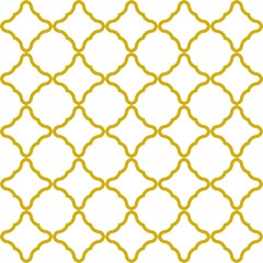 Fototapeta premium Abstract of wire pattern. Design net of seamless gold on white background. Design print for illustration, texture, wallpaper, background.
