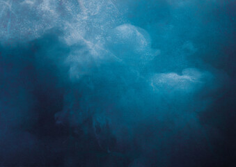 Blue sky with cloud or deep underwater abstract background. Texture of decorative.