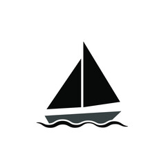 Fototapeta premium illustration vector graphic yacht icon template
