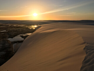 Sunset in Lençois Maranhenses, Brasil