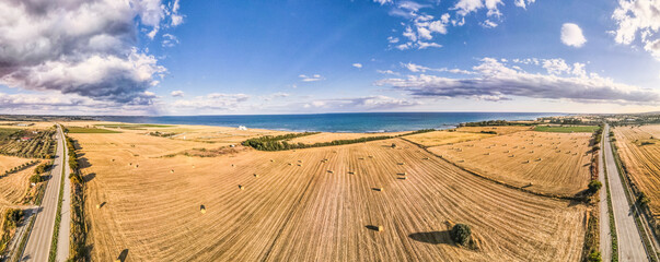 Beautiful panoramic view of Cyprus island 