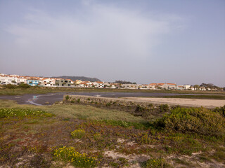 The marginal riverside, along the mouth of the Cavado River in Esposende, Portugal.