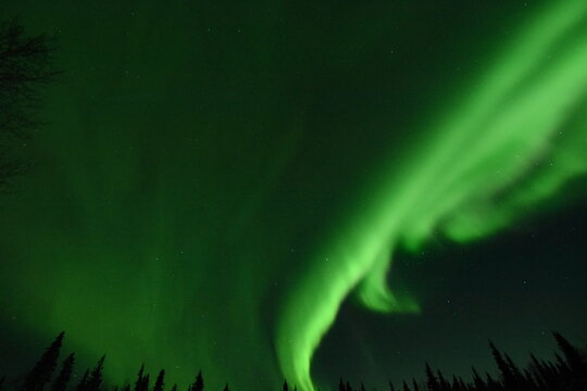 Aurora Borealis - Northern Lights In The Sky's Of Alaska Interior