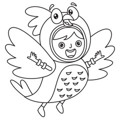 Line Art Drawing For Kids Coloring Page