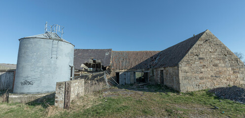 old abandoned farm and outbuildings in morpeth