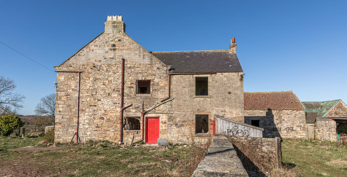 old abandoned farm and outbuildings in morpeth