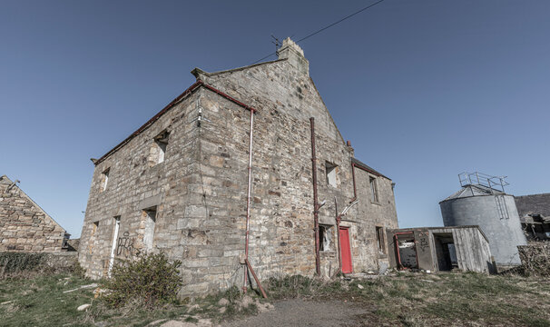 old abandoned farm and outbuildings in morpeth
