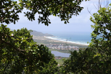 Fototapeta na wymiar Florianópolis from above,, beach view