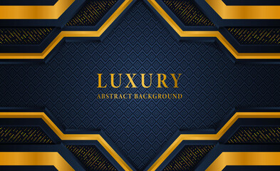 Modern blue abstract and gold luxury background design, background template
