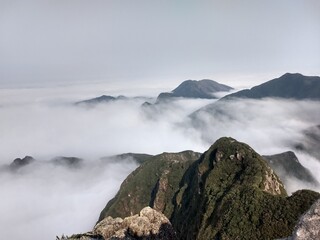 fog in the mountains