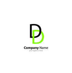 The simple luxury logo of letter D with white background