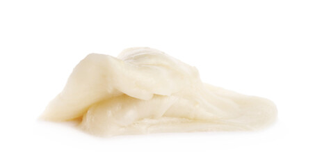 One used chewing gum on white background