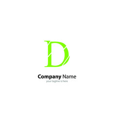 simple letter D logo concept with white background, minimalist style