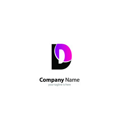 simple letter D logo concept with white background, minimalist style